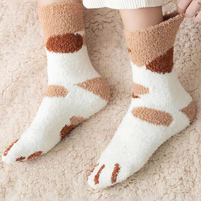 Chaussette pattes de chat pilou pilou
