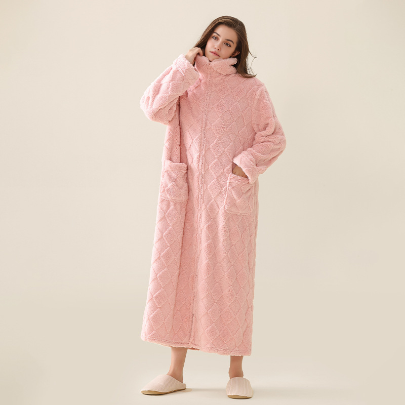 Peignoir pilou pilou zippé