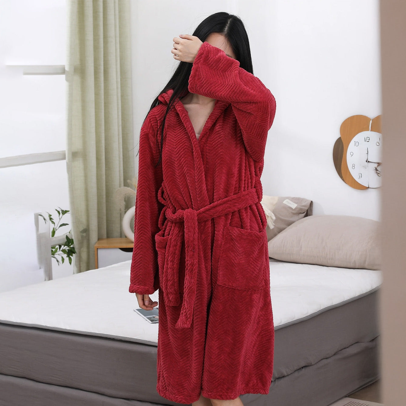 Peignoir pilou pilou rouge