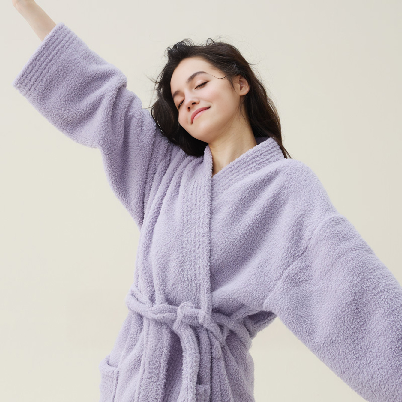 Peignoir pilou pilou violet