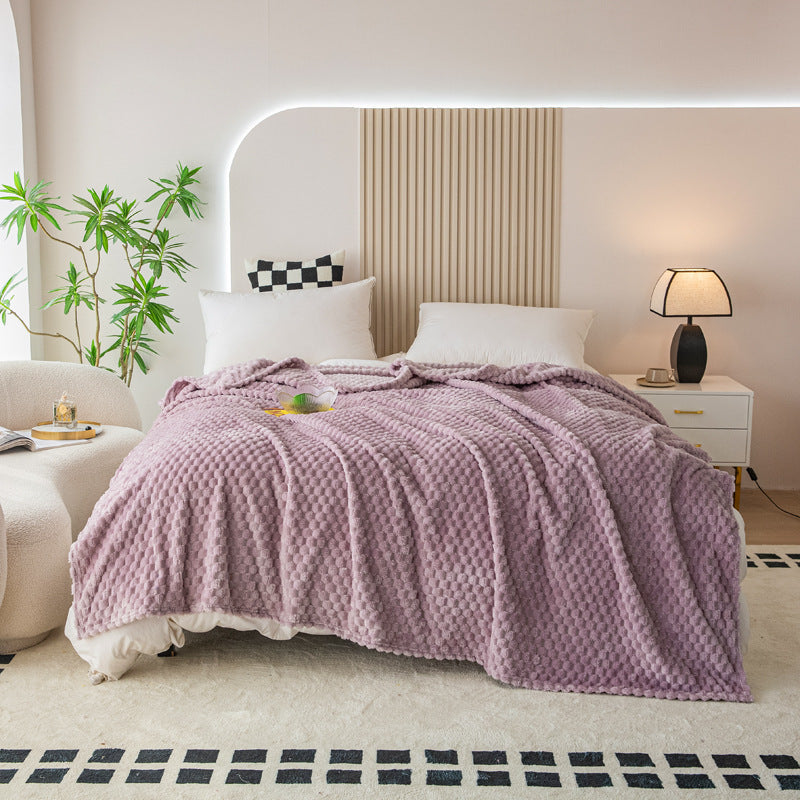 Plaid tout doux rose