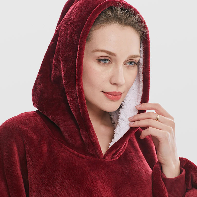 Pull pilou rouge femme