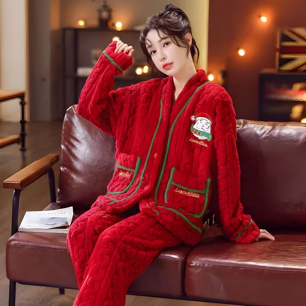 Pyjama pilou pilou femme noël